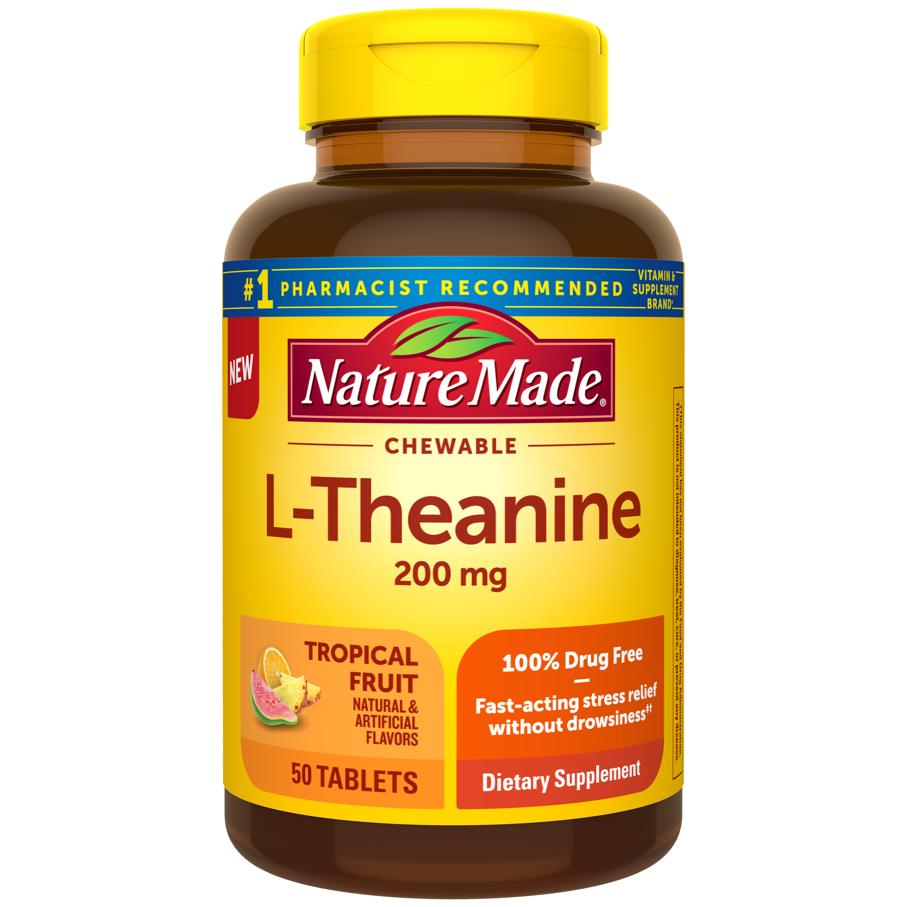 L-Theanine 200 Mg Chewable Tablets & Nature Made®