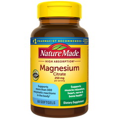 High Absorption Magnesium Citrate 250 mg Softgels