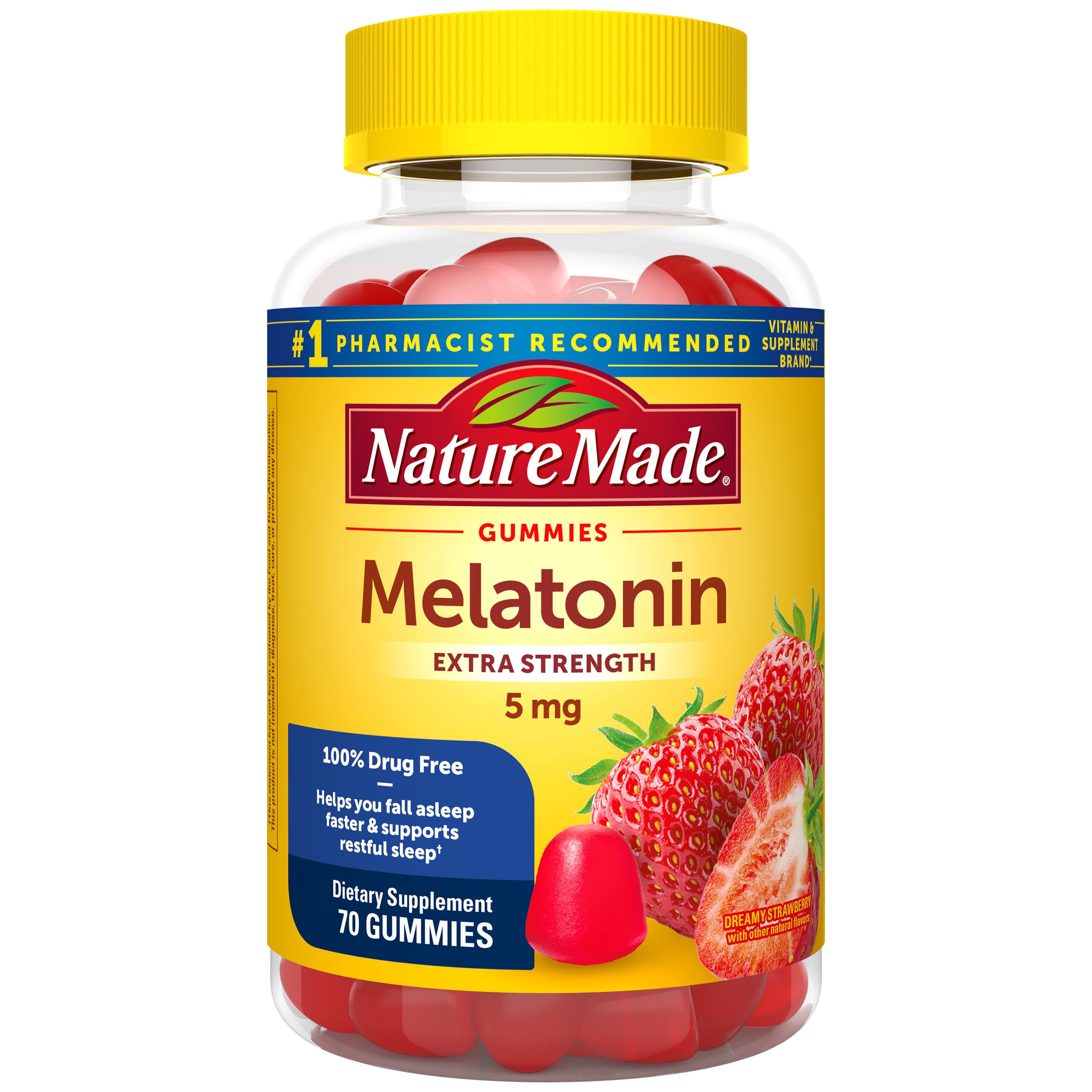 <b>Nature</b> <b>Made</b>® Melatonin 5 mg Gummies help you fall asleep faster and support...