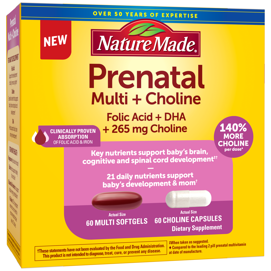 Nature Made Prenatal Multi Softgels + Choline Capsules