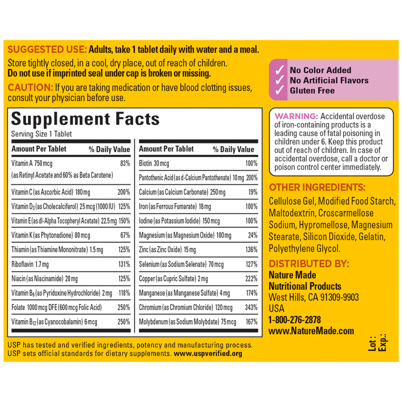 Multi Essentials For Women Tablets, Women's Health Vitamins